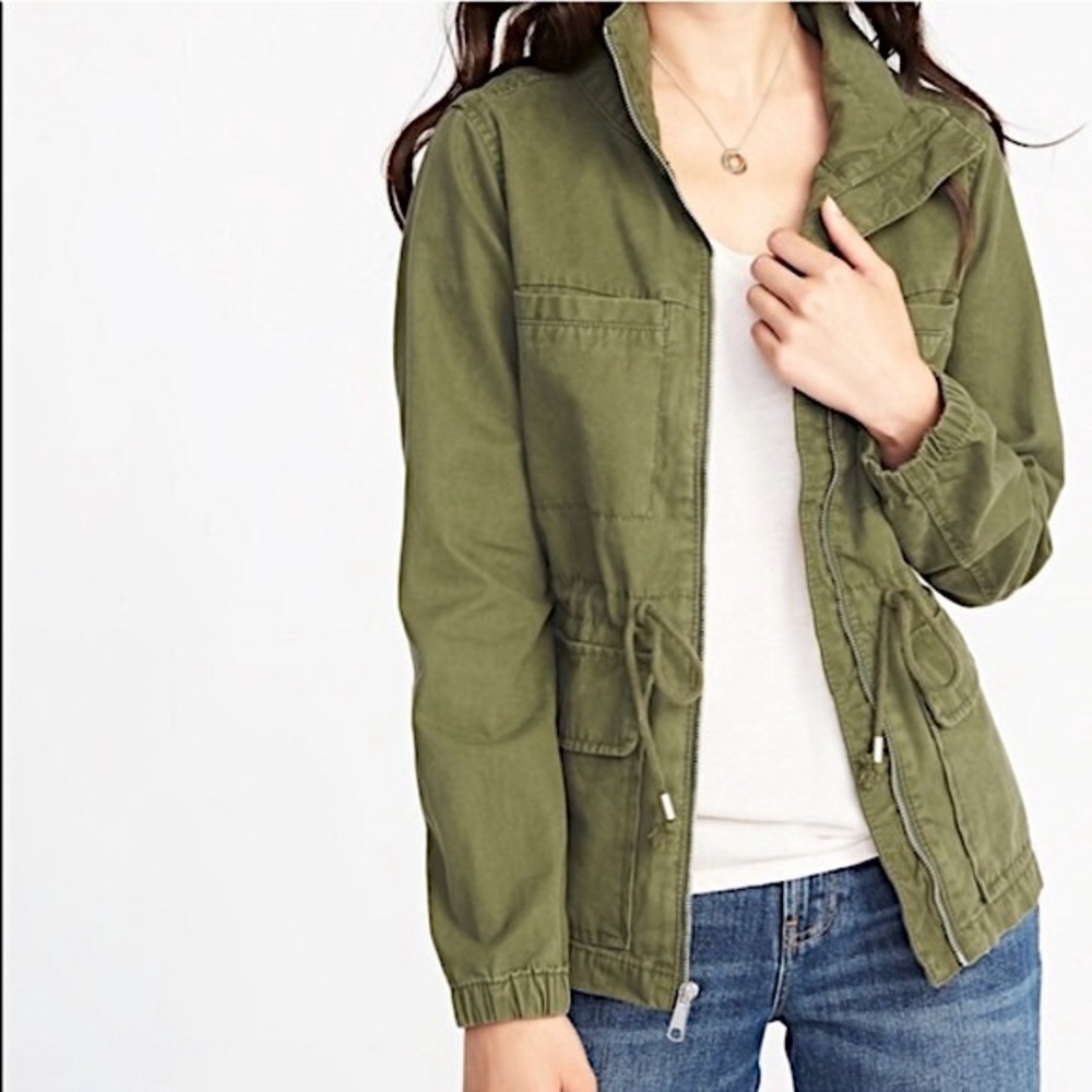 old navy army green utility jacket